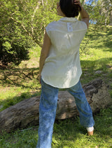 Jean Wide Leg Debora con Bordado Floral