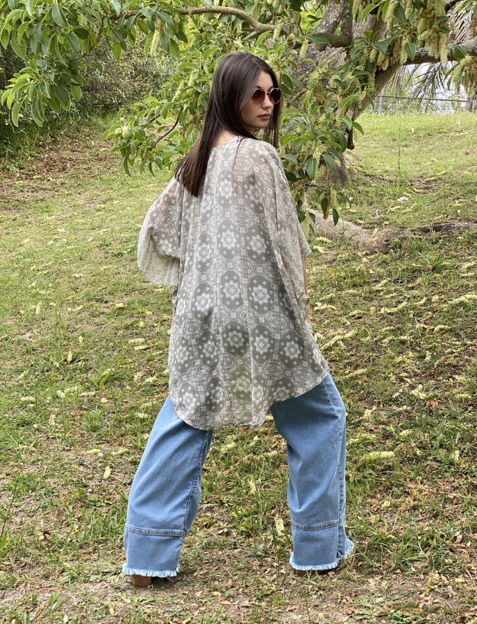 Kimono Cordoba en Gasa Estampada