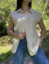 Camisa Musculosa Cristal en Muselina Vaporosa