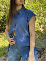 Camisa Musculosa Cristal en Muselina Vaporosa