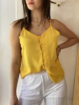 Musculosa Anaberyl con Botones Multicolor y Textura Canale