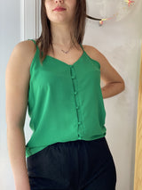 Musculosa Anaberyl con Botones Multicolor y Textura Canale