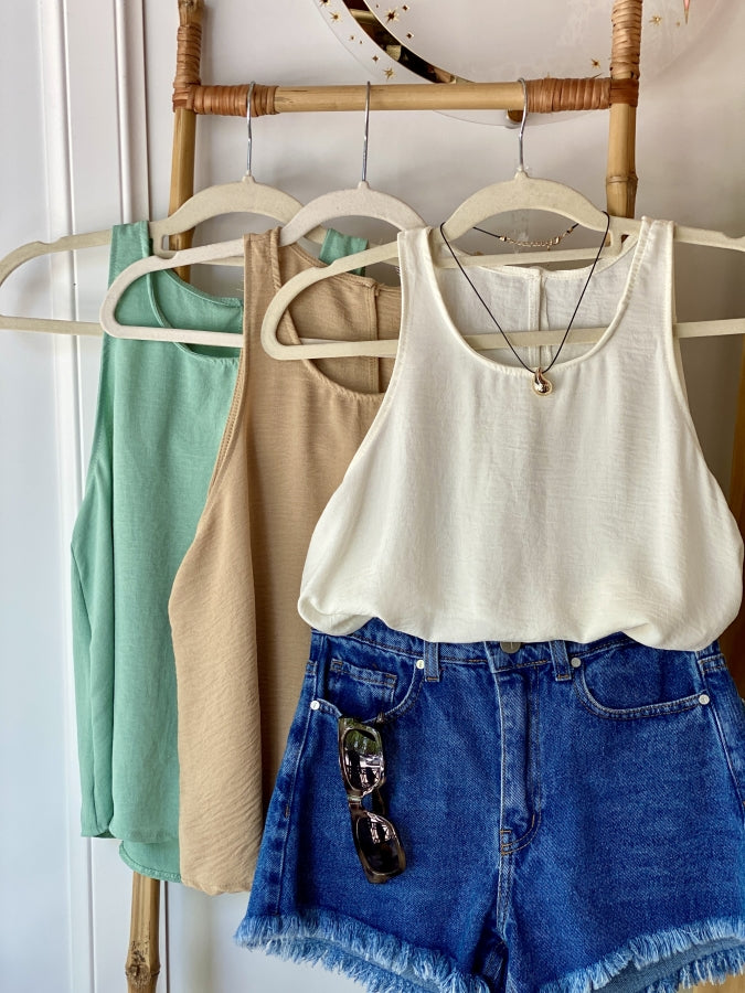 Musculosa Prudence en Crepé Sastrero Premium