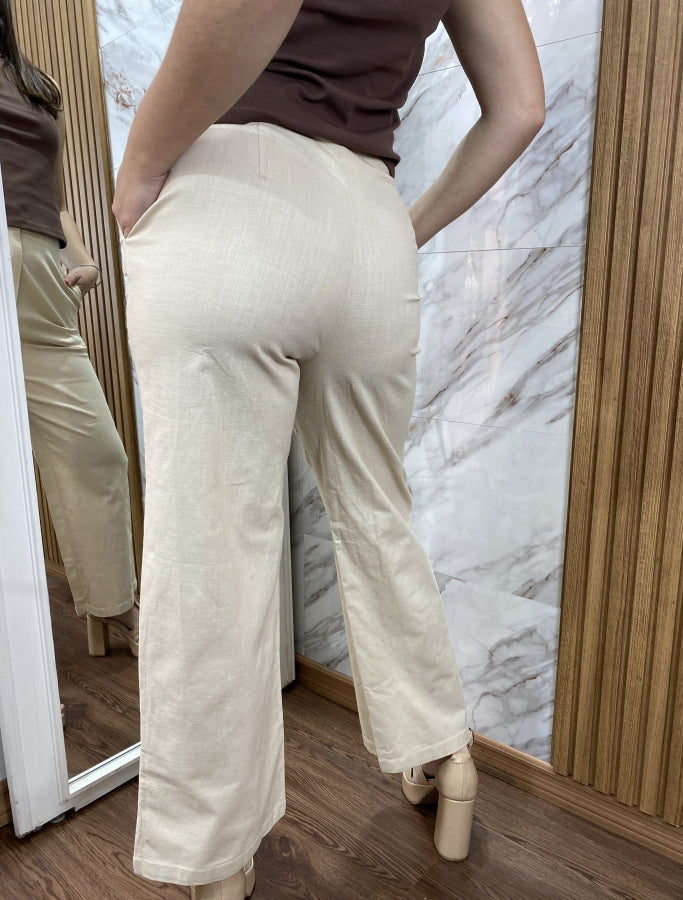 Pantalón Palazzo Clementina en Lino