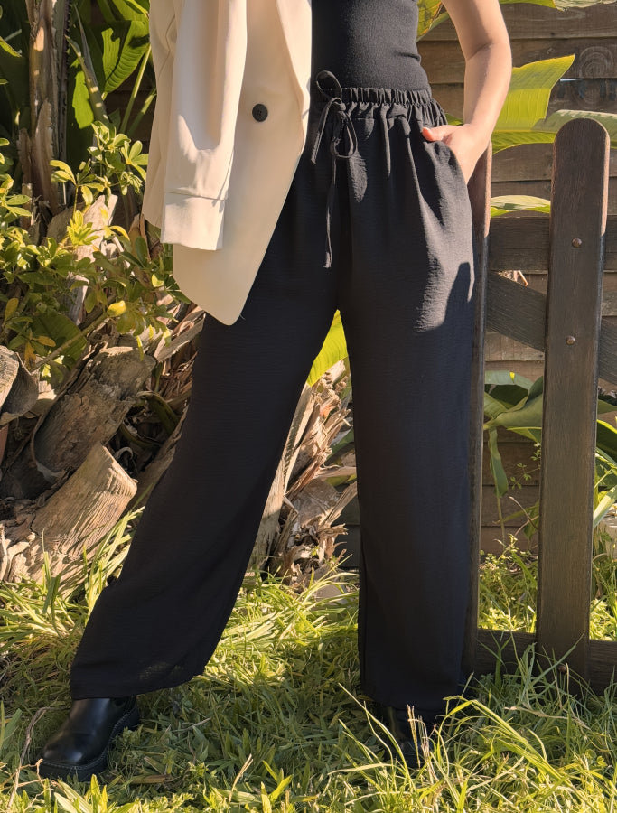 Pantalón Palazzo Livia en Crepé Fluido