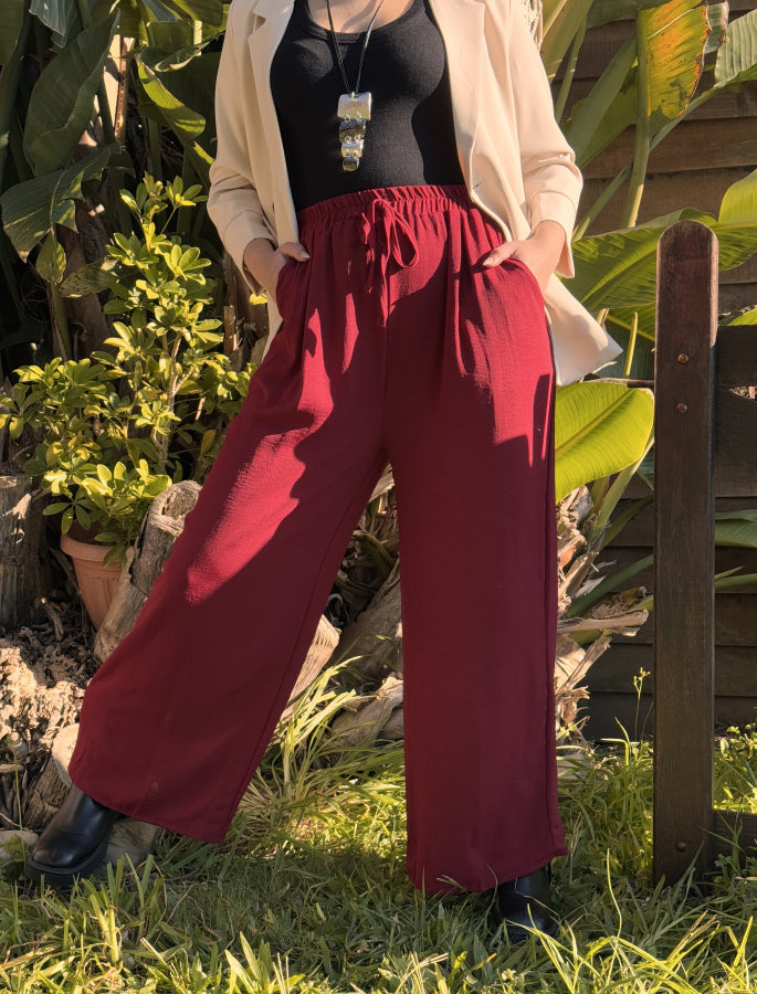 Pantalón Palazzo Livia en Crepé Fluido