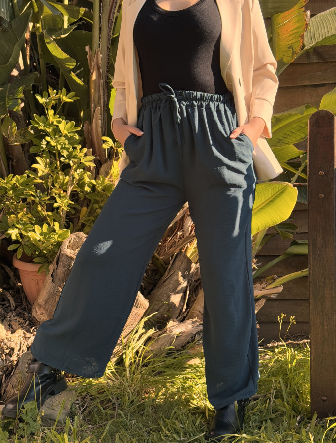 Pantalón Palazzo Livia en Crepé Fluido