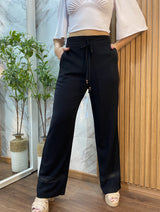 Pantalón Palazzo Miley en Lino con Broderie