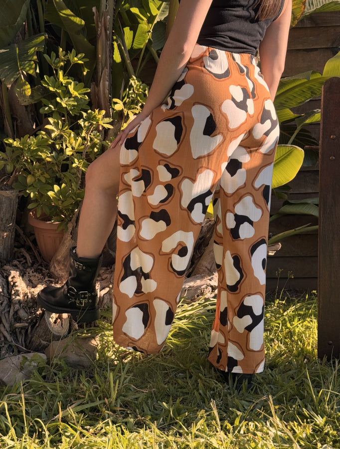 Pantalón Palazzo Morena Abierto Estampado