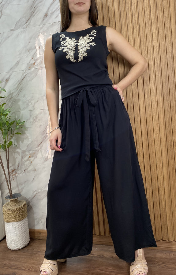 Pantalón Palazzo Natalia en Fibrana Ligera