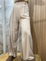 Pantalón Palazzo Winni en Lino con Tajos