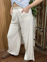 Pantalón Palazzo Winni en Lino con Tajos