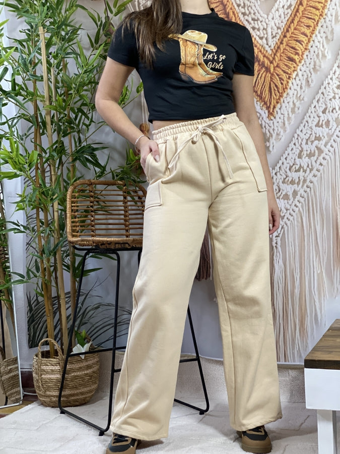 Pantalón Recto Elsa en Algodón Natural