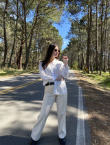 Pantalón Wide Leg Erika en Ecocuero