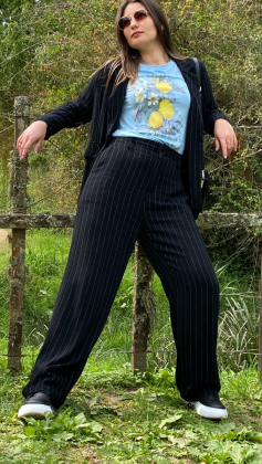 Pantalón Recto Bela Rayado