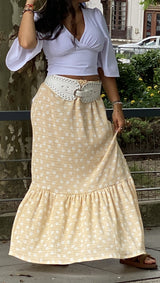 Pollera Margarita en Lino Etéreo Vainilla