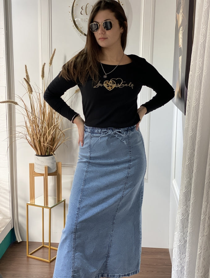 Pollera Ursula en Denim Sky Blue