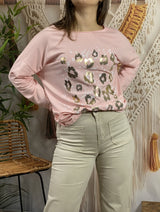 Remera Elba en Algodón con Estampado Gráfico Urbano