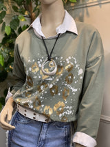 Remera Elba 2 en Algodón con Estampado de Inspiración Pop