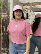 Remera Crop Irina en Algodón con Estampado Butterfly Salvation