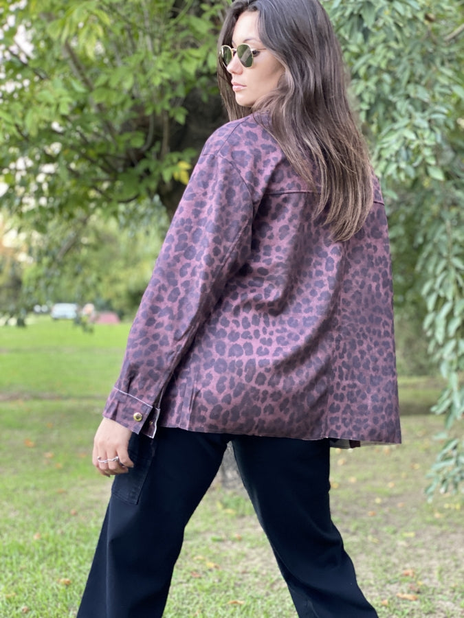 Sobrecamisa de Gabardina Agatha Animal Print