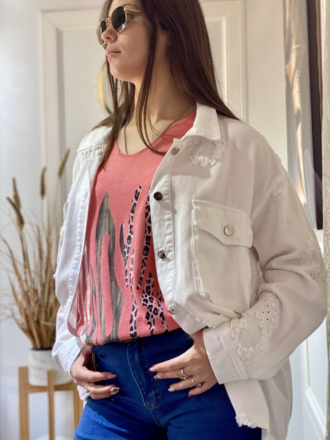 Sobrecamisa en Pana Bordada Viviana