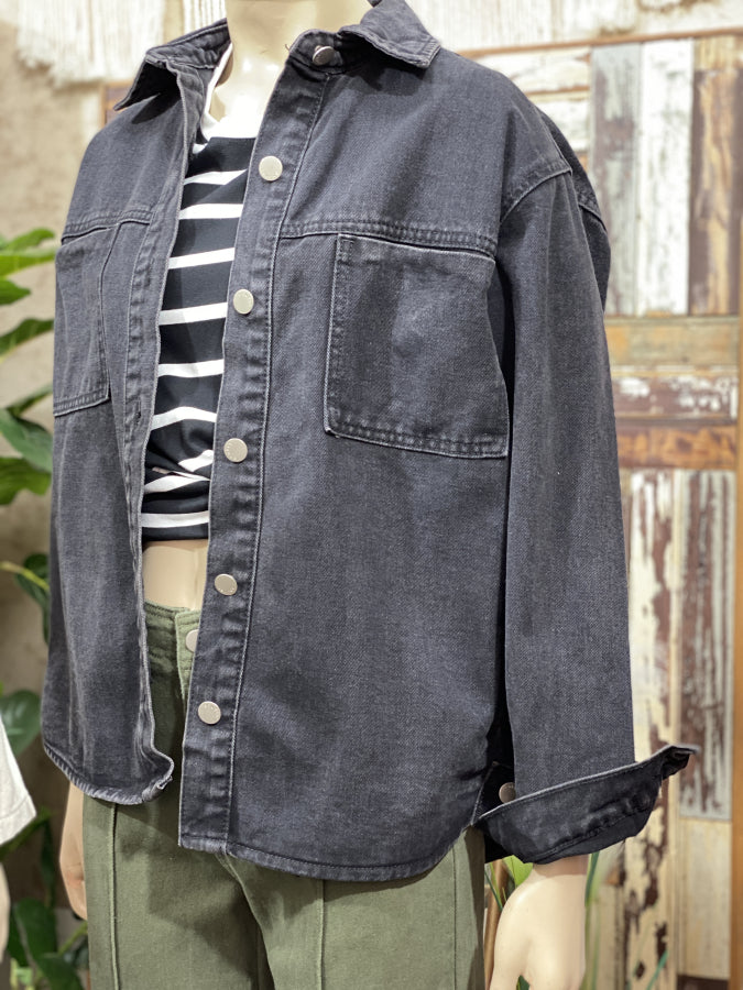 Sobrecamisa en Denim Carbón Yuth