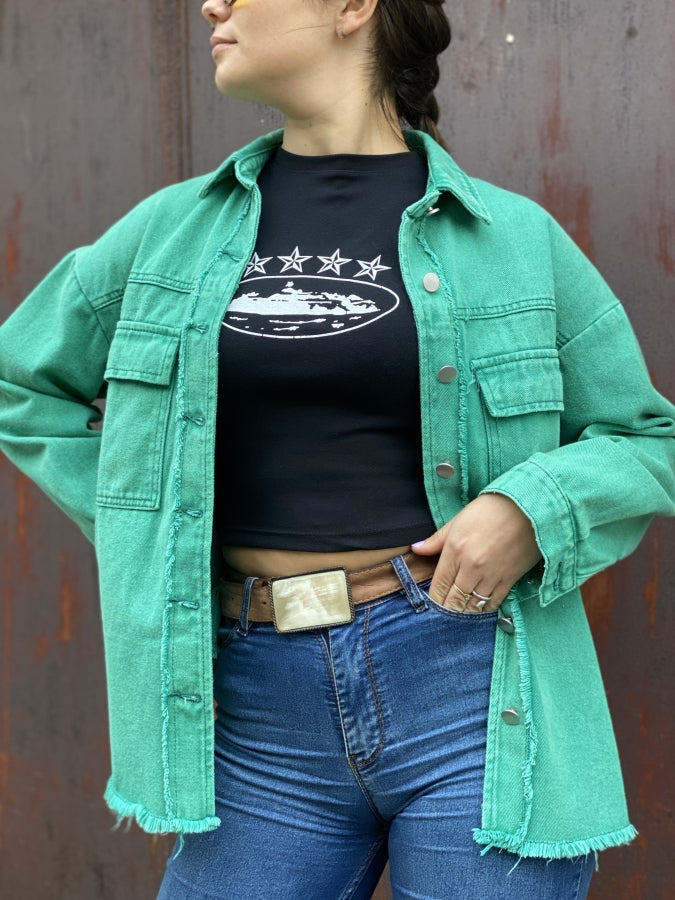 Sobrecamisa de Gabardina Anahi Desflecada