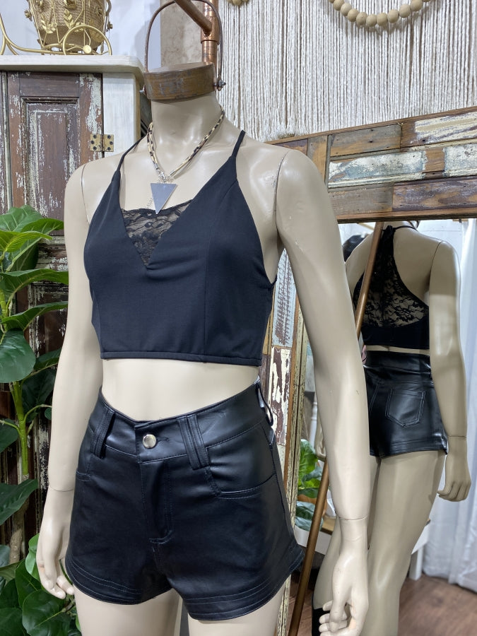 Top Abby con Cordones Ajustables y Detalle de Encaje