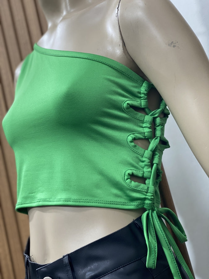 Top Agoss Asimétrico con Frunce Regulable