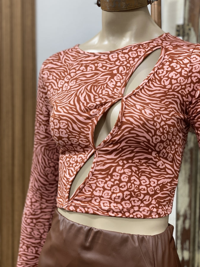 Top Alyssa con Abertura Frontal y Ajuste mediante Lazos