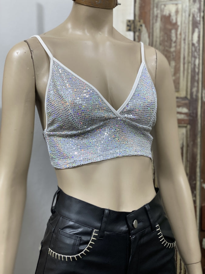 Top Cropped Antonella en Lentejuelas de Alto Impacto