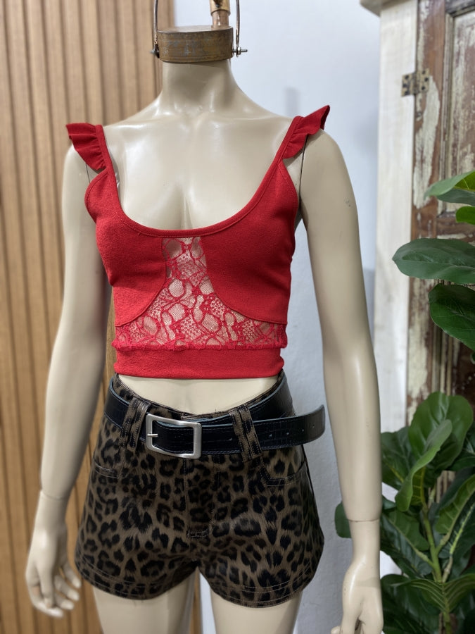 Top Beele de Encaje con Volados Románticos