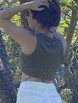 Top Cropped Ester en Tejido Waffle Suave