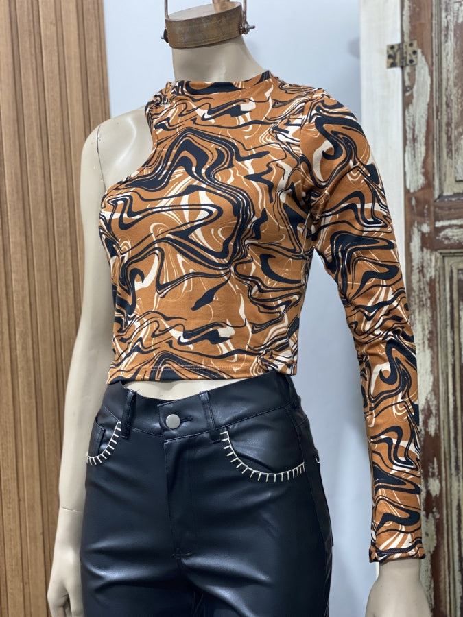 Top Hilda de Algodón con Estampa Retro