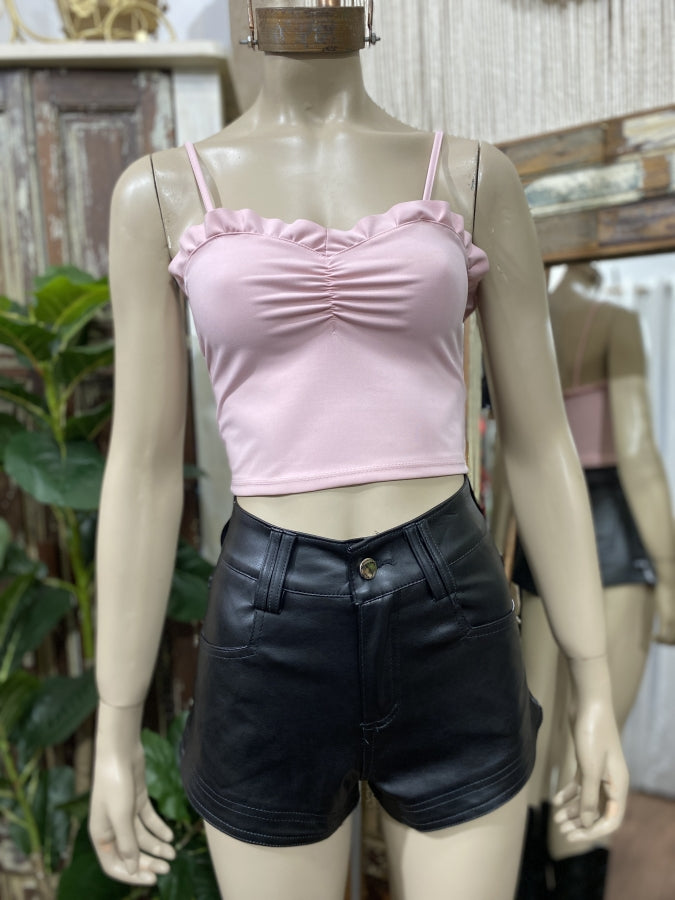 Top Zoey Minimalista con Textura Micro-Canalé