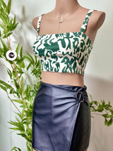 Top Juno en Gabardina Estampada