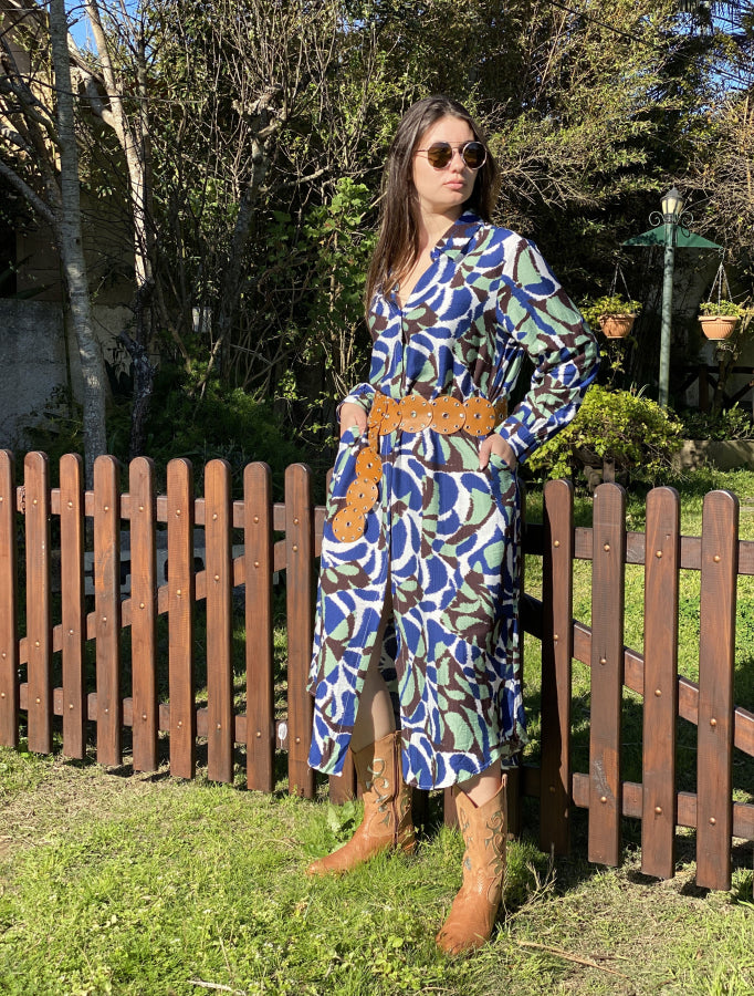 Vestido Camisero Cobalto Ludovica