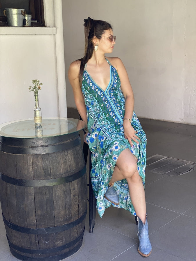 Maxi Vestido en Crepé Leonore