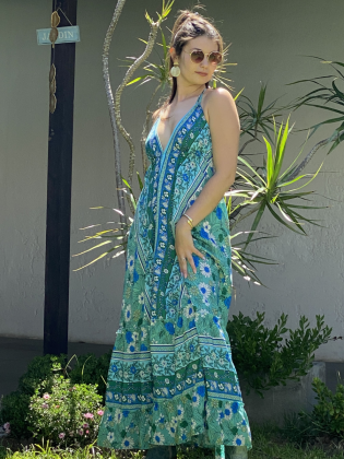 Maxi Vestido en Crepé Leonore