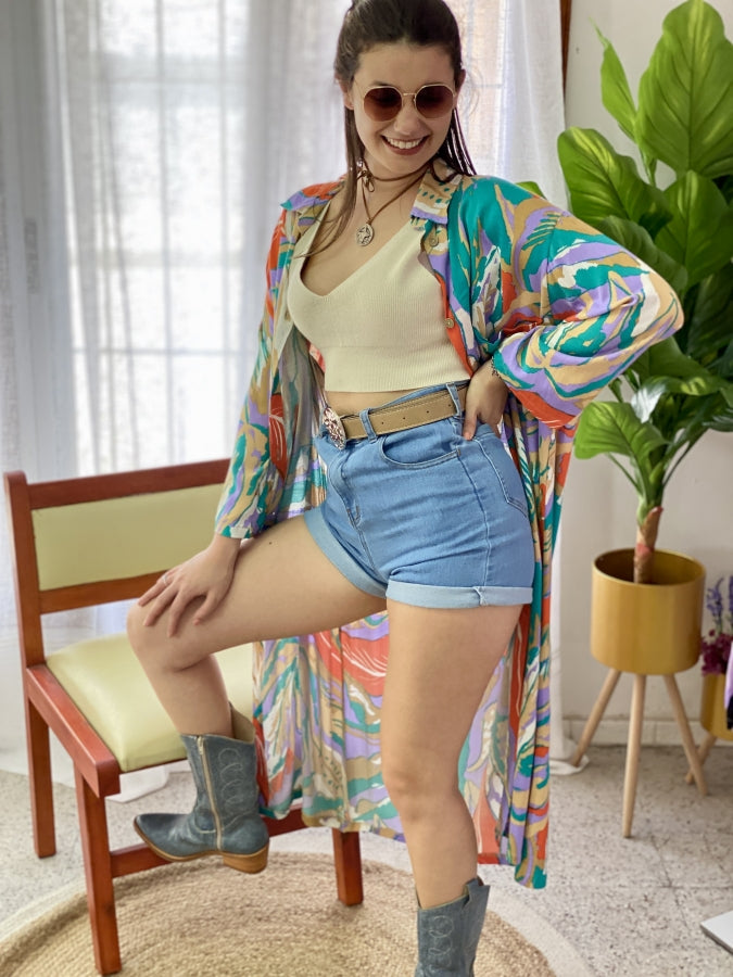 Vestido en Lino Sashi
