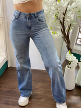 Pantalón Jean Wide Leg Candice en Denim Celeste