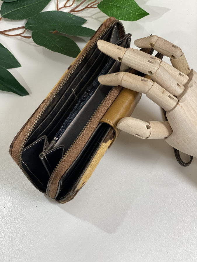 Billetera Alexa California Cuero Genuino & Animal Print