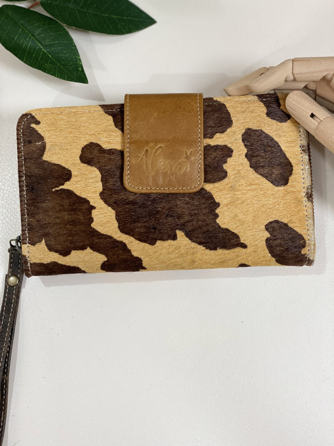 Billetera Alexa California Cuero Genuino & Animal Print