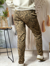 Babucha Abril de Bengalina con Print Elastizada