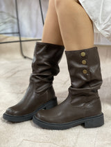 Bota Amalia en Eco-Cuero Chocolate