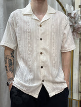 Camisa Mateo Manga Corta Texturizada Cuello Resort