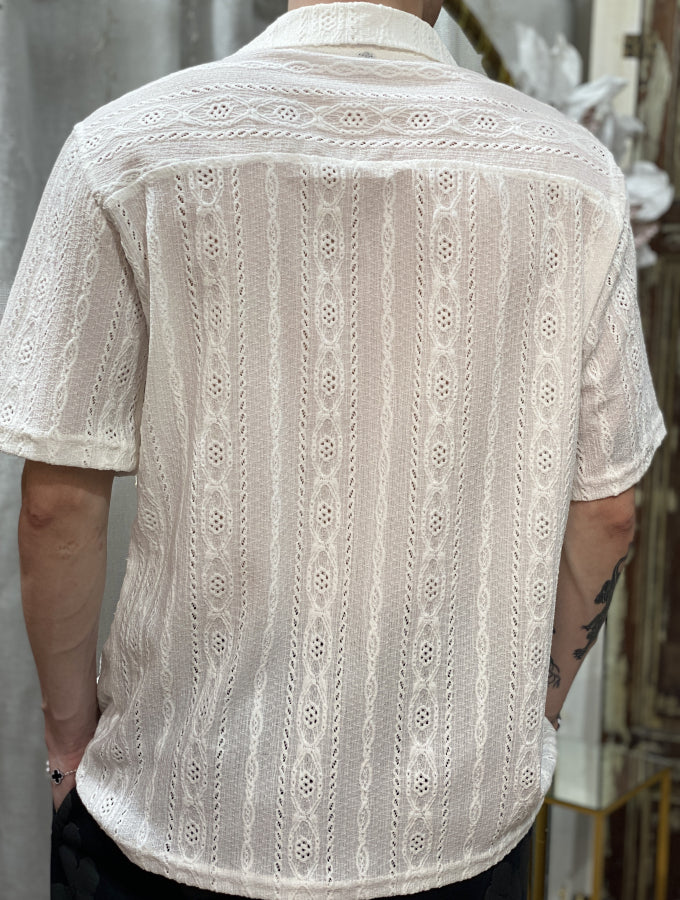 Camisa Mateo Manga Corta Texturizada Cuello Resort