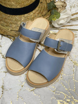 Sandalia Pluma en Cuero Minimalista